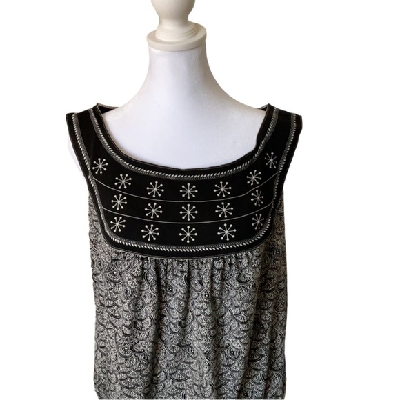 Lucky Brand Bib Style Sleeveless Top - Picture 2 of 11